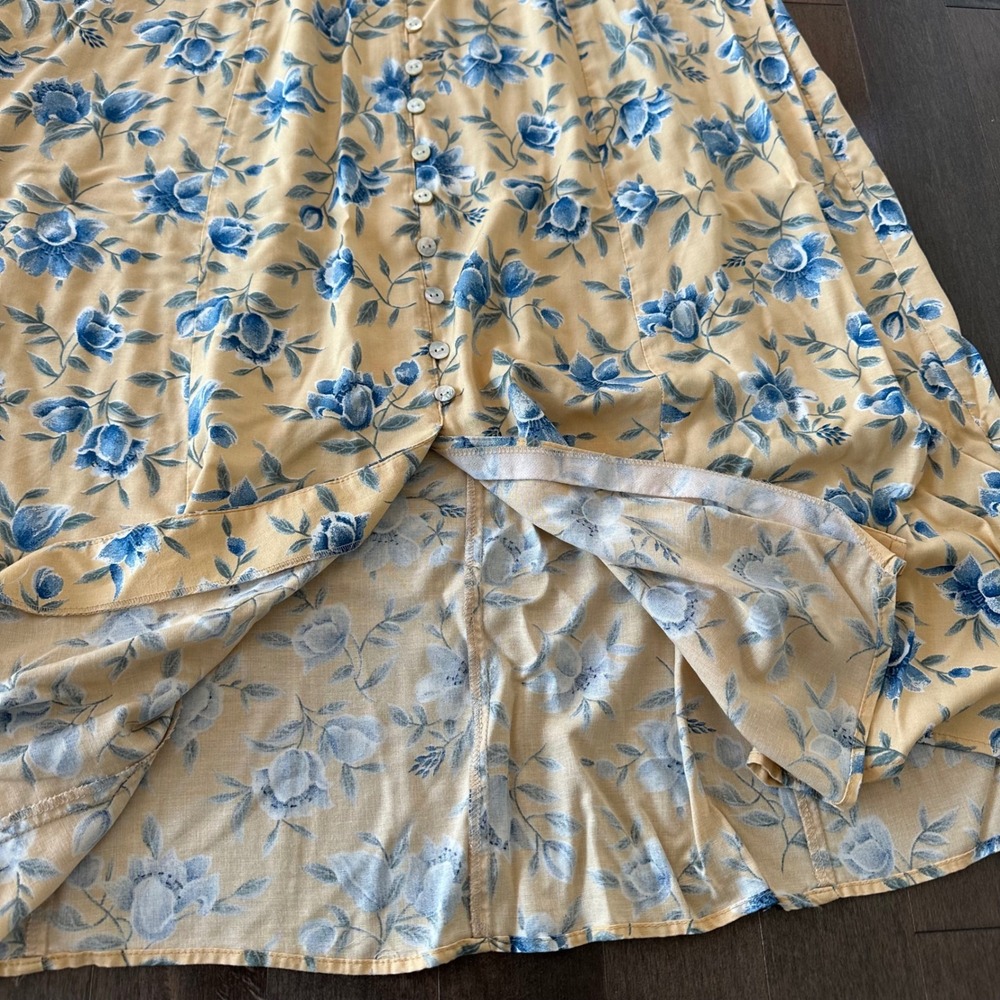 Vintage Stonebridge Cottagecore Maxi Skirt Floral Button Romantic Coquette 16 - Picture 5 of 6